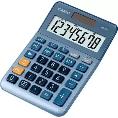 Casio MS-80E calculator Pocket Financial Blue - Thumbnail 3