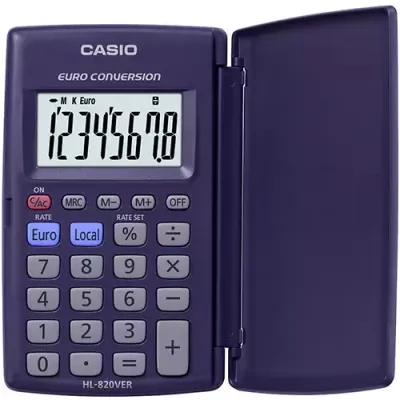 Casio HL-820VERA-WA-EP calculator Pocket Basic Blue - Thumbnail 3