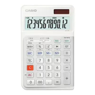 Casio JE-12E-WE calculator Desktop Basic White - Thumbnail 2