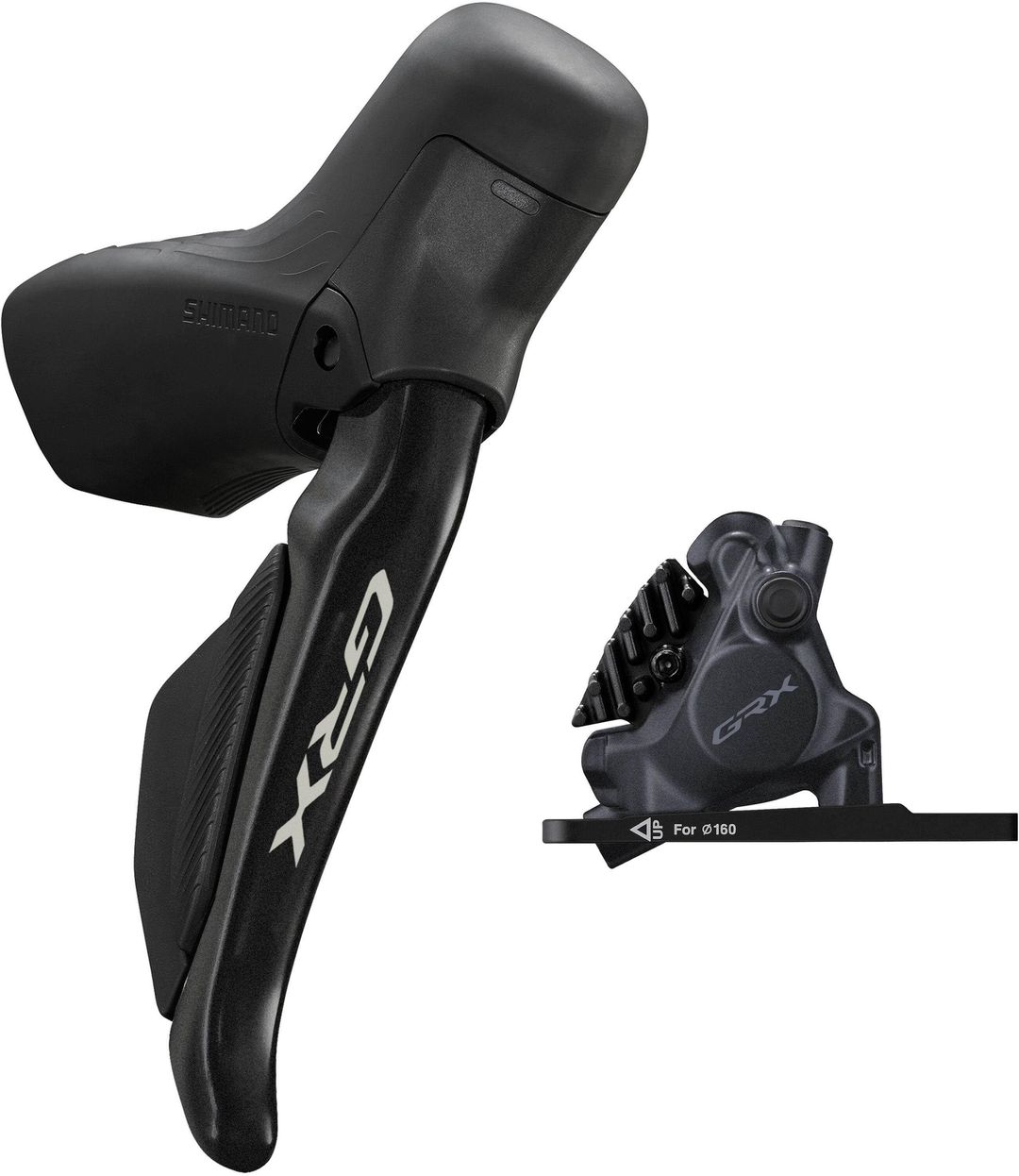 Shimano GRX ST-RX715/BR-RX410 bled hydraulic Di2 STI lever RH front - Image 1