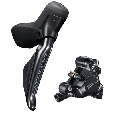Shimano Ultegra ST-R8170 Di2 STI Hydraulic Disk Brake Lever/BR-R8170 Flat Mount Calliper Black