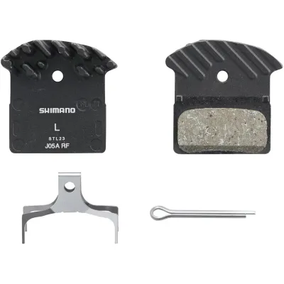 Shimano J05A-RF Disc Pads and Spring Alloy Backed with Cooling Fins Single Pack Resin