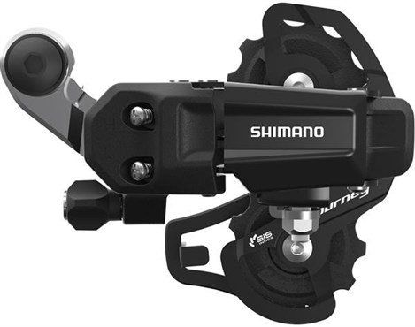 Shimano TY200 Tourney Rear Derailleur 6/7 Speed with Bracket GS Medium Cage Black - Thumbnail 2