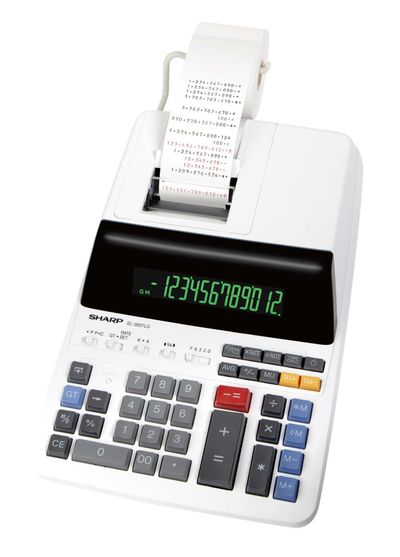 Sharp EL-2607LG calculator Desktop Printing Black White - Thumbnail 2