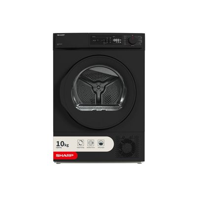 SHARP KD-NHA0S6GM1D-EN 10 kg Heat Pump Tumble Dryer - Matte Black, Black