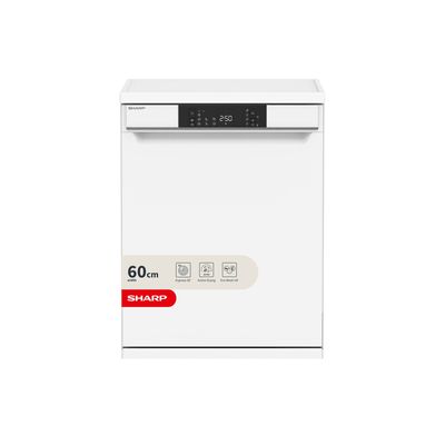 SHARP QW-NA1FF47D3W2-EN Full-size Dishwasher - White, White