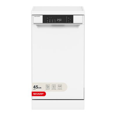 SHARP QW-NS1EF49E0W-EN Slimline Dishwasher - White, White