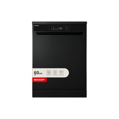 SHARP QW-NA1FF47D3M2-EN Full-size Dishwasher - Matte Black, Black