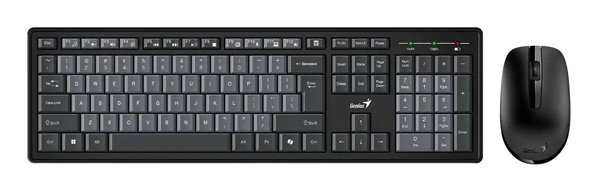 Genius KM-8200 keyboard Mouse included Home/Office USB English Black, Grey - Image 1