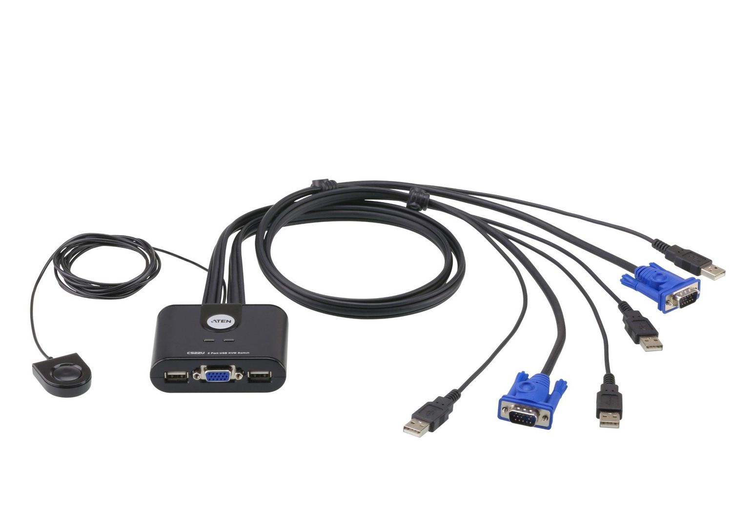 ATEN CS22U KVM switch Black - Image 1