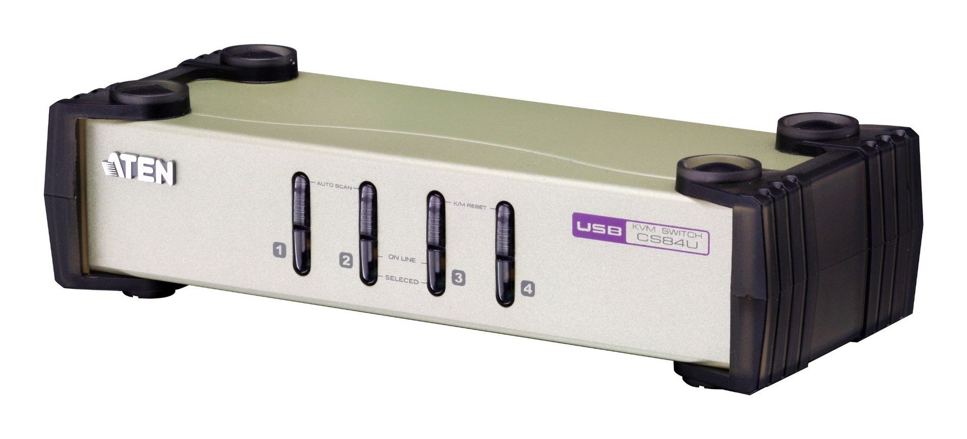 ATEN 4-Port USB - PS/2 VGA KVM Switch (KVM Cables included) - Image 1