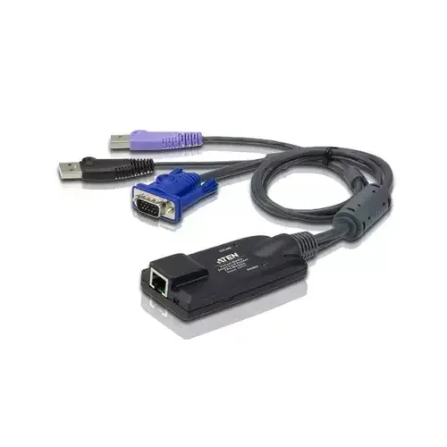 ATEN USB - VGA to Cat5e/6 KVM Adapter Cable (CPU Module) with Smart Card Reader & Virtual Media Support - Image 1