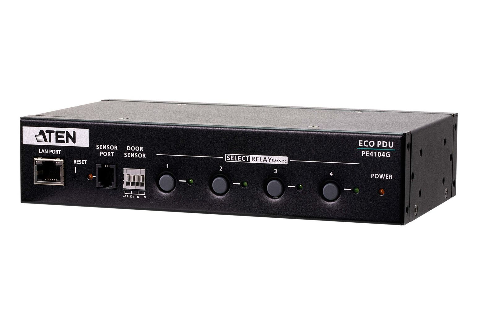 ATEN PE4104G power distribution unit (PDU) 4 AC outlet(s) 1U Black - Image 1