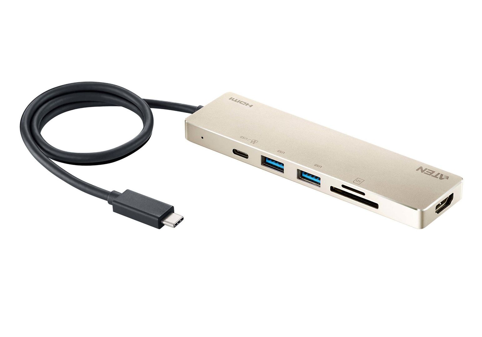 ATEN USB-C Multiport Mini Dock with Power Pass-Through - Image 1
