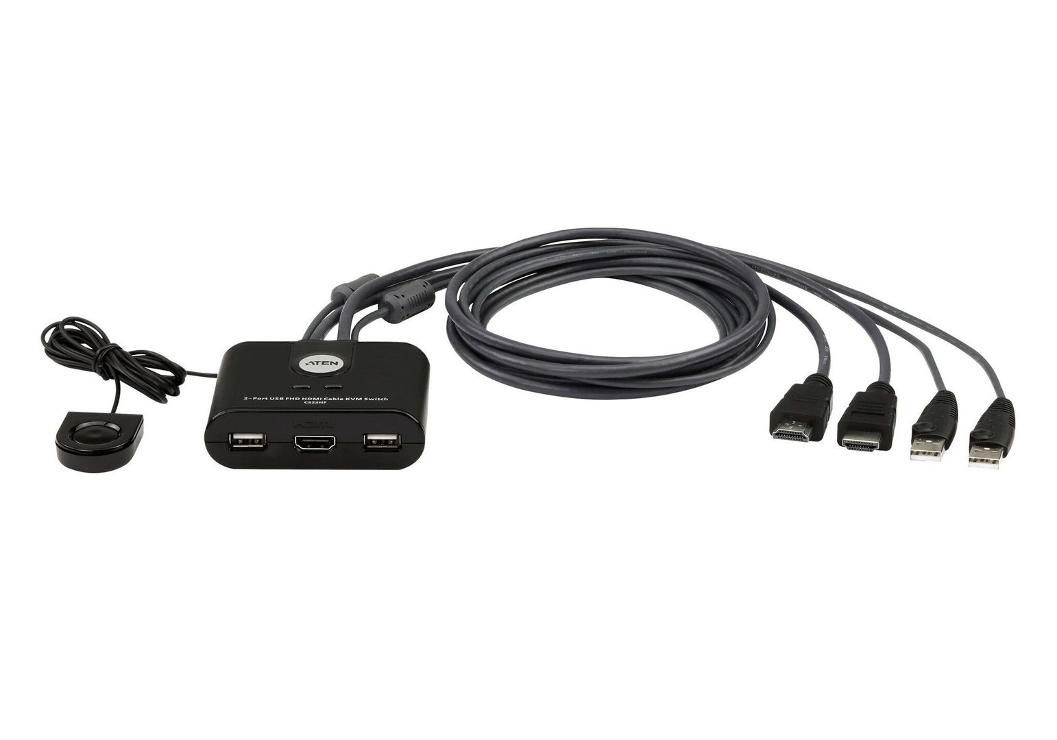 ATEN CS22HF KVM switch Black - Image 1