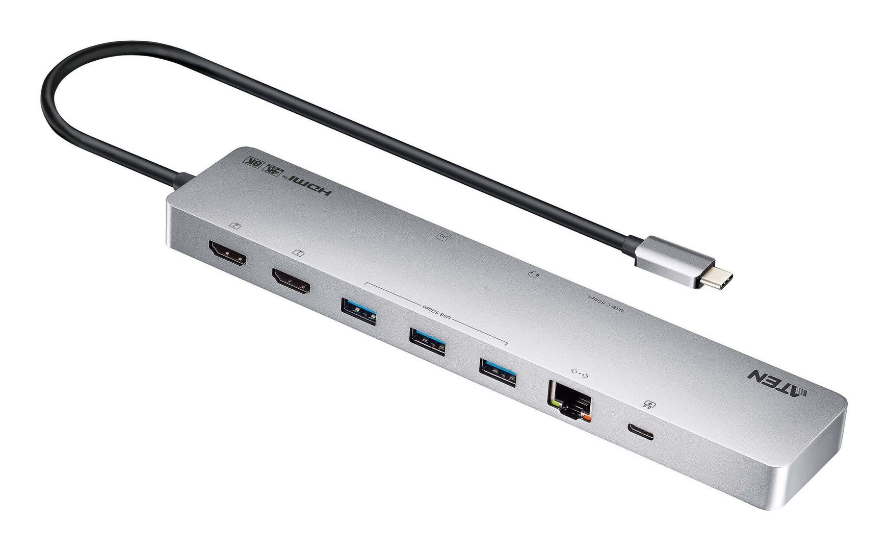ATEN UH3240 interface hub USB Type-C Silver - Image 1