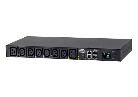 ATEN 32A 8-Outlet 1U Outlet Metered & Switched PDU + Free Eco PDU Manager Software