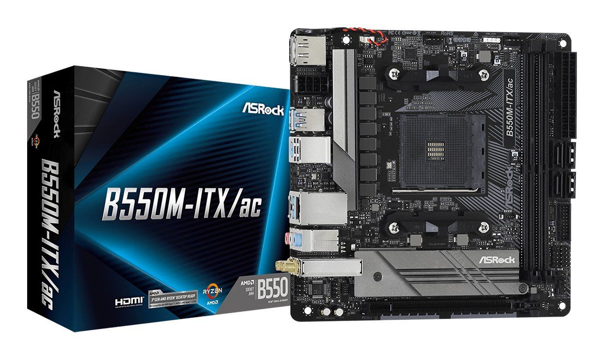 Asrock B550M-ITX/ac AMD B550 Socket AM4 mini ITX - Image 1