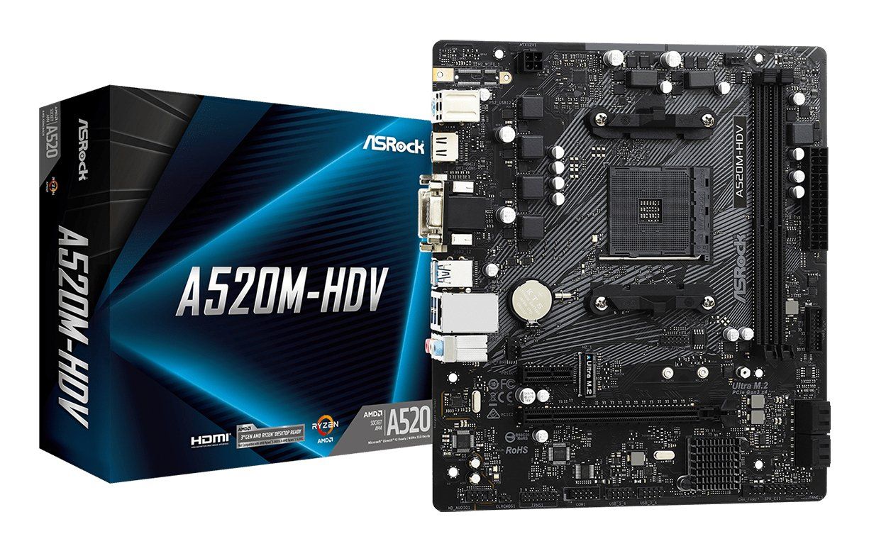 Asrock A520M-HDV Socket AM4 micro ATX - Image 1