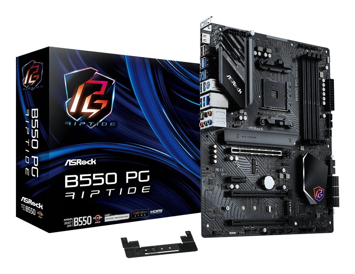 Asrock B550 PG Riptide AMD B550 Socket AM4 ATX - Image 1