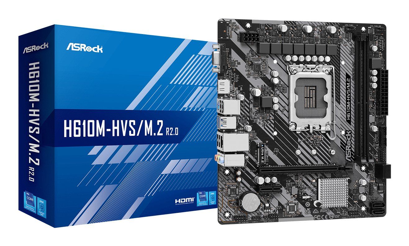 Asrock H610M-HVS/M.2 R2.0 Intel H610 LGA 1700 micro ATX - Image 1