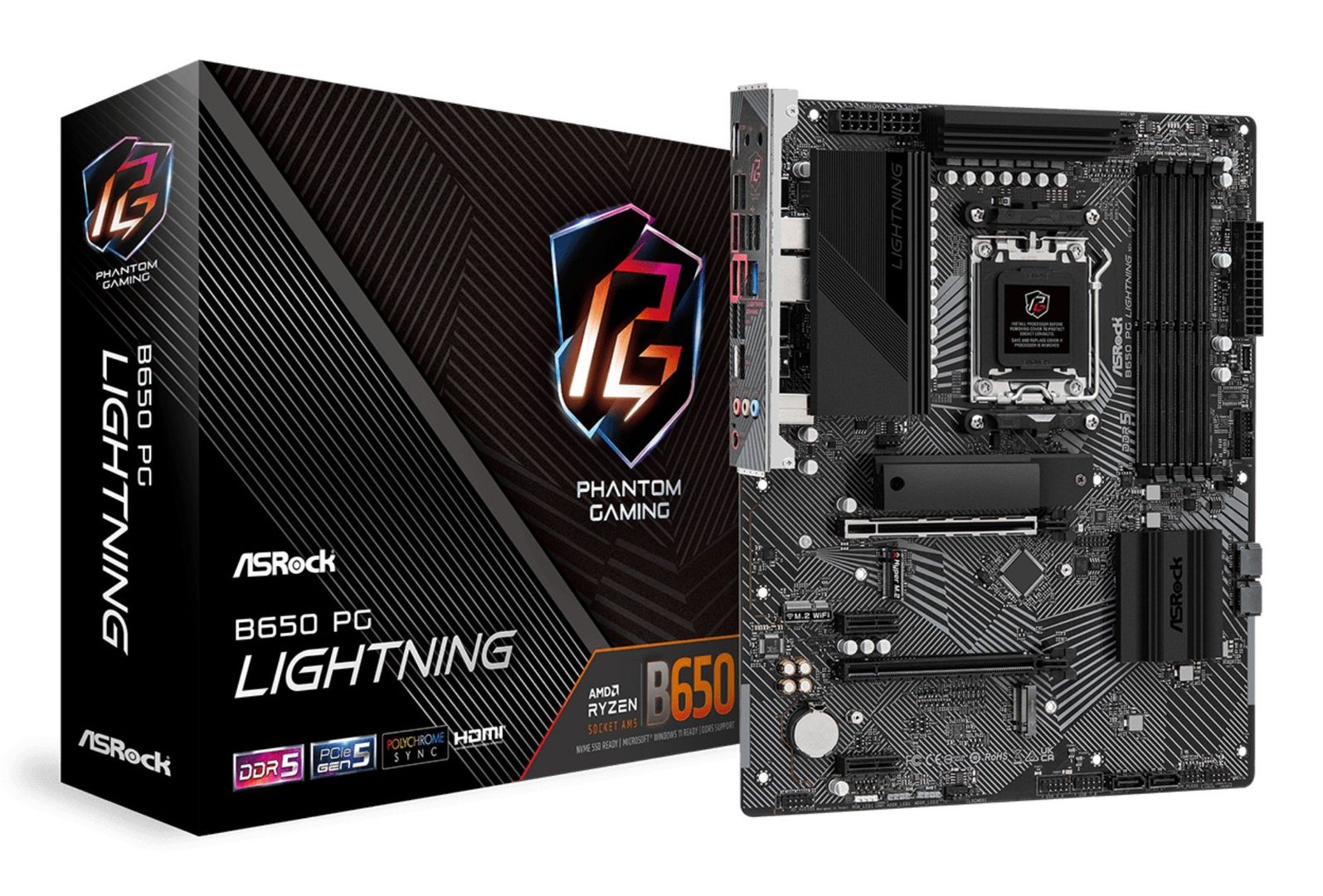 Asrock B650 PG Lightning AMD B650 Socket AM5 ATX - Image 1