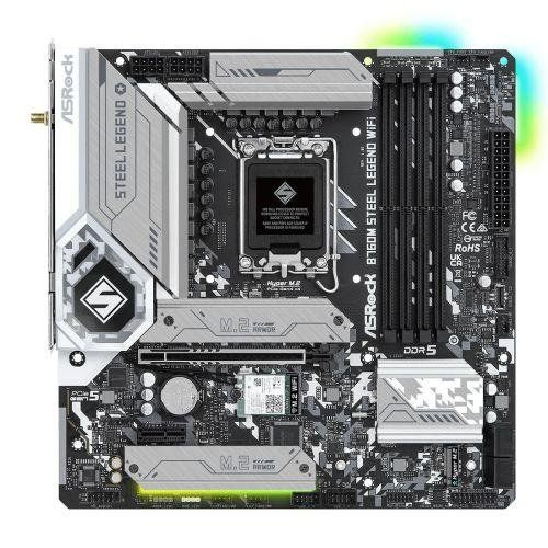 Asrock B760M Steel Legend WiFi Intel B760 LGA 1700 micro ATX - Image 1