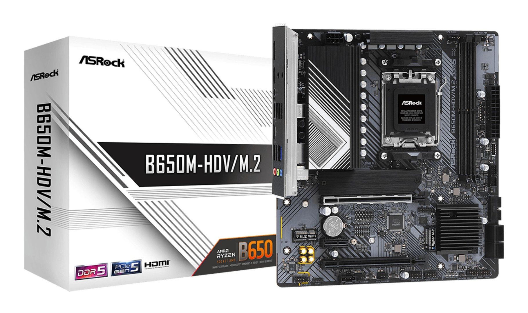 Asrock B650M-HDV/M.2 AMD B650 Socket AM5 micro ATX - Image 1
