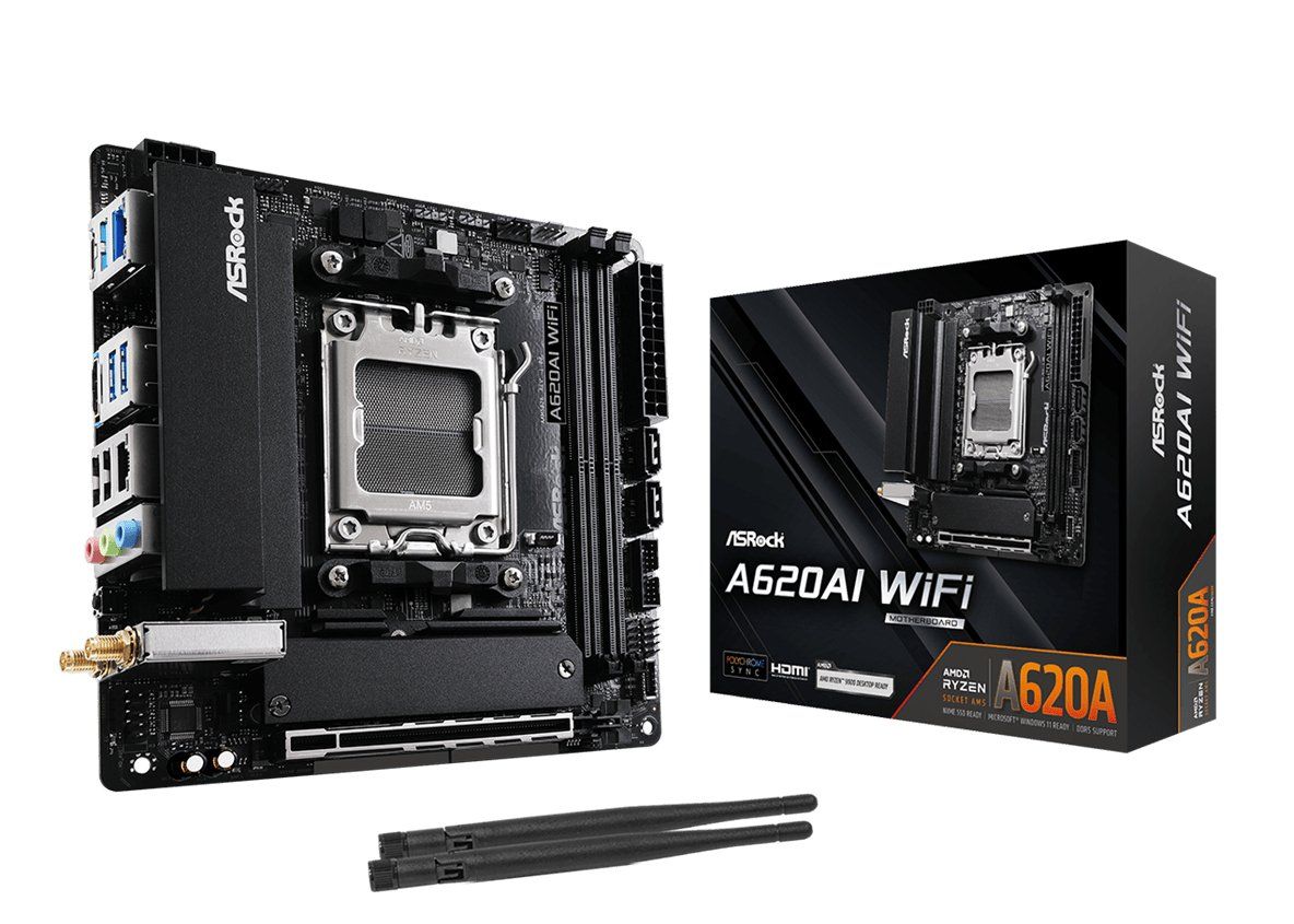 Asrock A620AI WiFi AMD A620A Socket AM5 mini ITX - Image 1