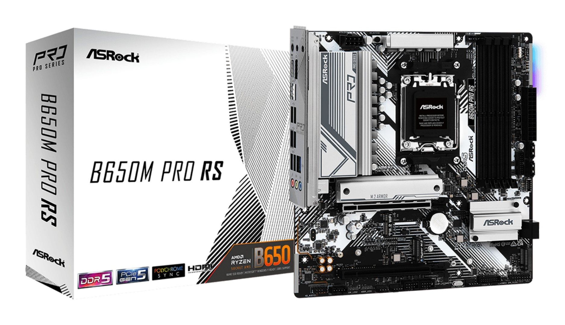 Asrock B650M Pro RS AMD B650 Socket AM5 micro ATX - Image 1