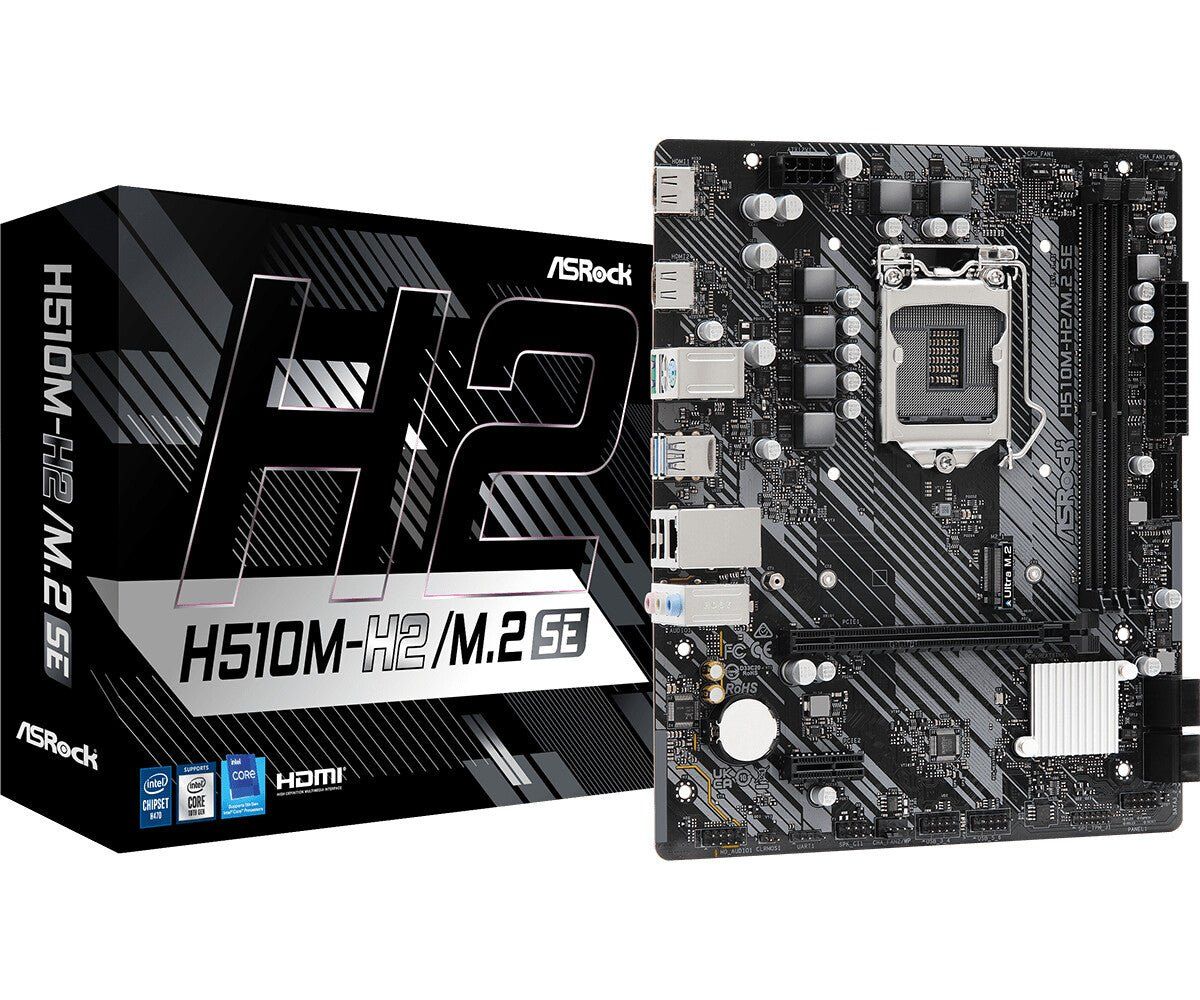 Asrock H510M-H2/M.2 SE. Intel H510. 1200. Micro ATX. 2 DDR4. 2 HDMI. 1 - Image 1