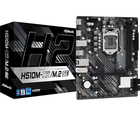 Asrock H510M-H2/M.2 SE. Intel H510. 1200. Micro ATX. 2 DDR4. 2 HDMI. 1
