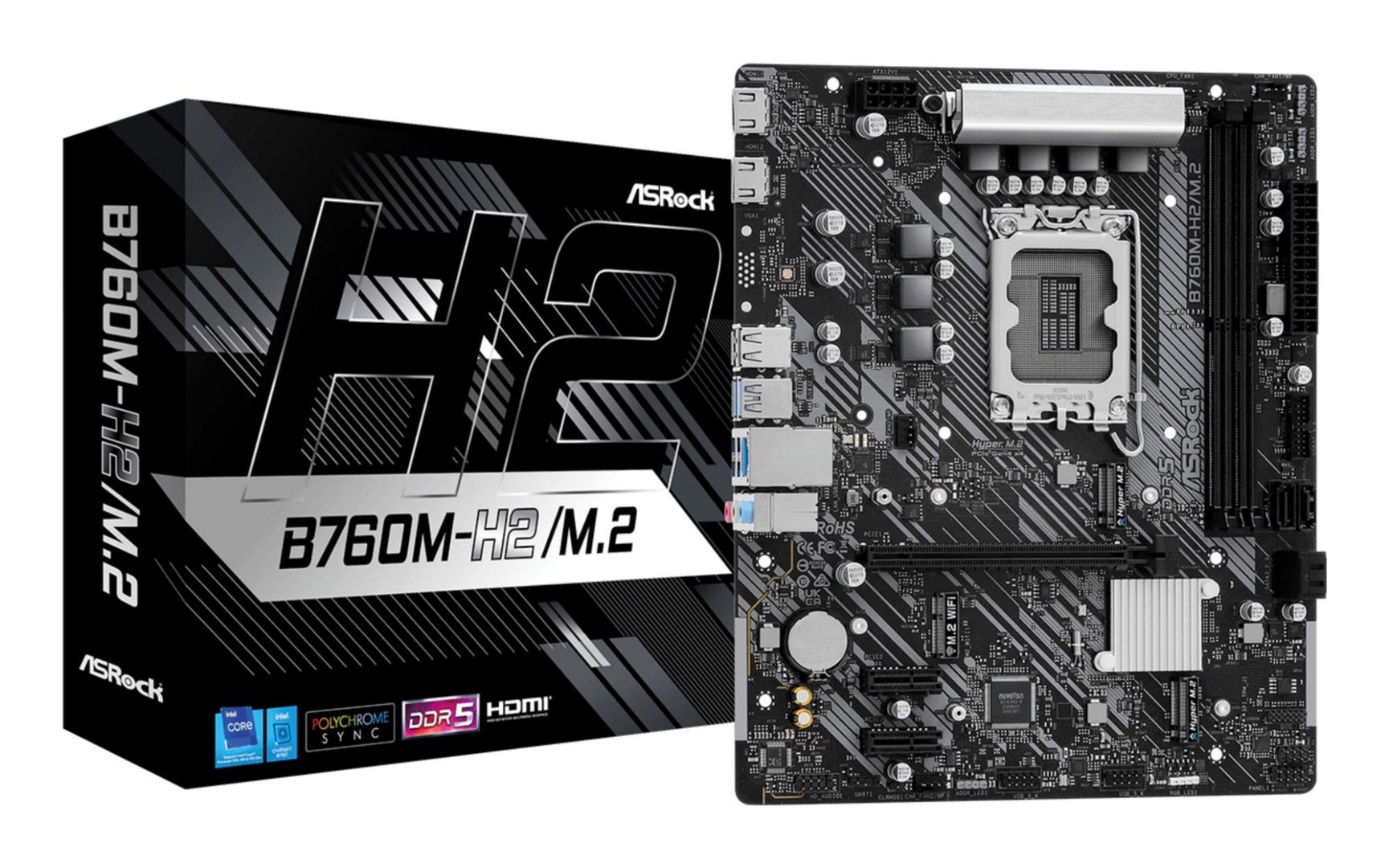 Asrock B760M-H2/M.2 Intel B760 LGA 1700 micro ATX - Image 1