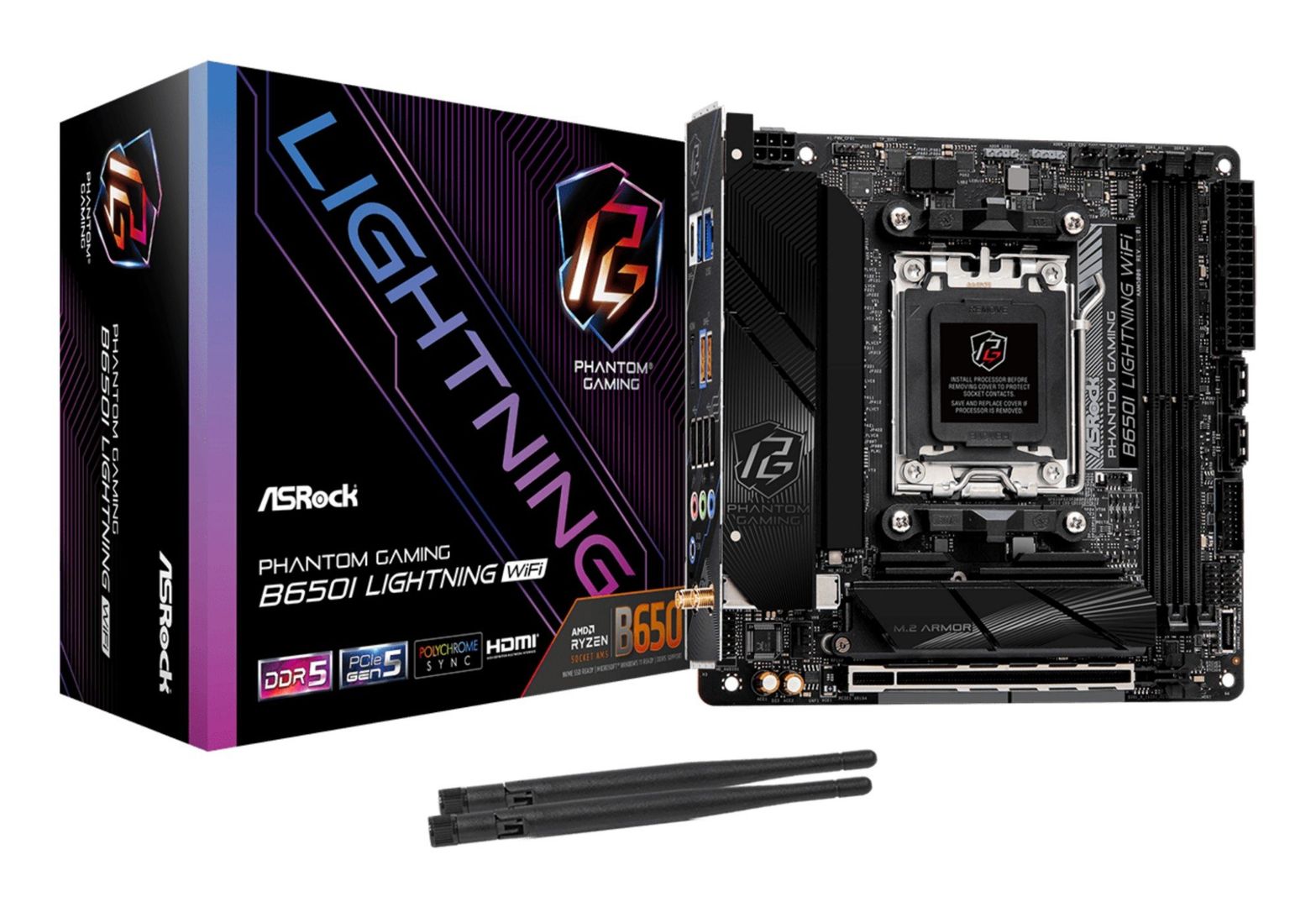 Asrock B650I Lightning WiFi AMD B650 Socket AM5 mini ITX - Image 1