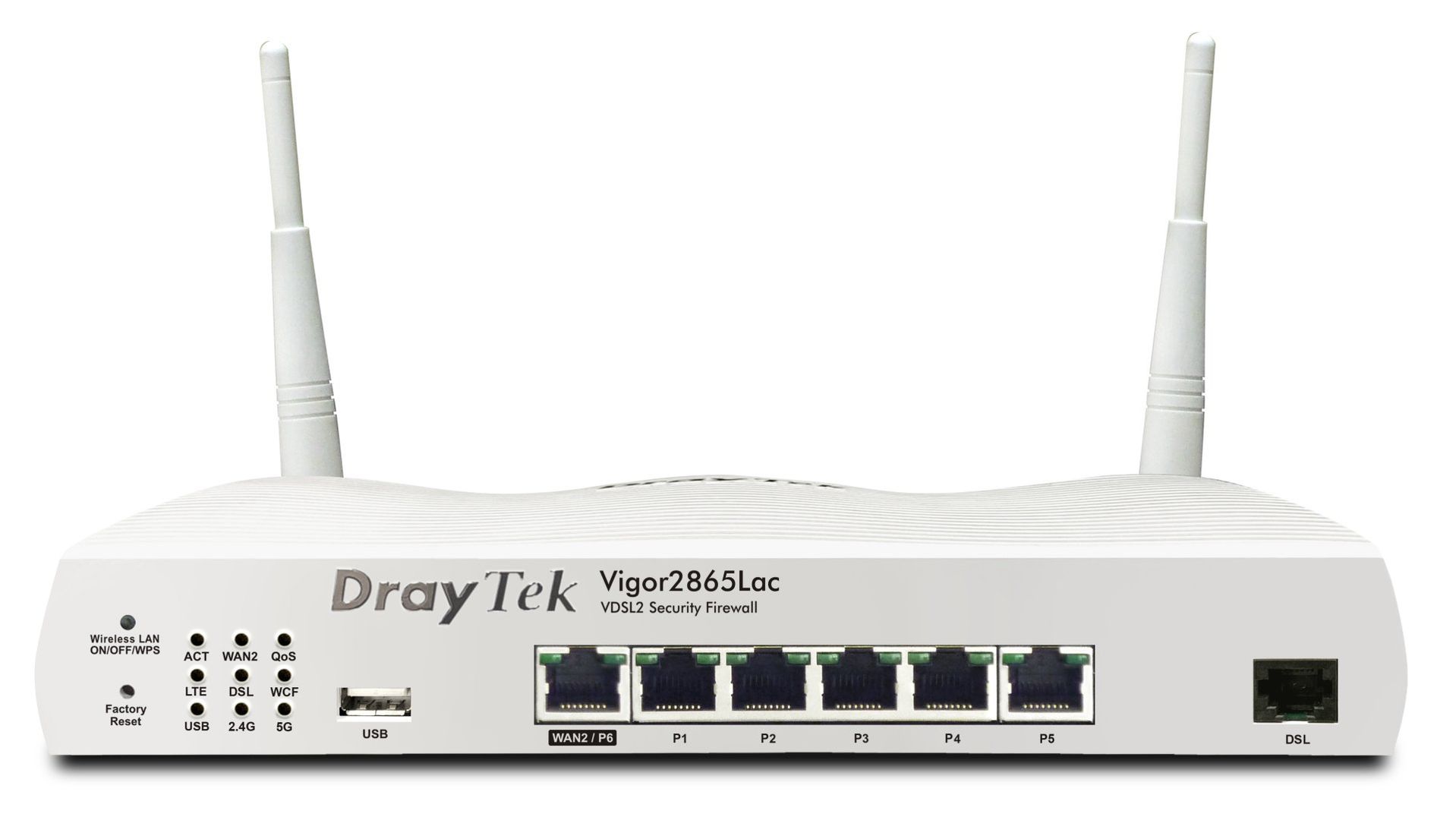 DrayTek V2865LAC wireless router Gigabit Ethernet Dual-band (2.4 GHz / 5 GHz) 4G Grey - Image 1