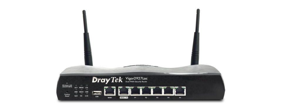 DrayTek Vigor 2927Lac wireless router Gigabit Ethernet Dual-band (2.4 GHz / 5 GHz) 4G Black - Image 1