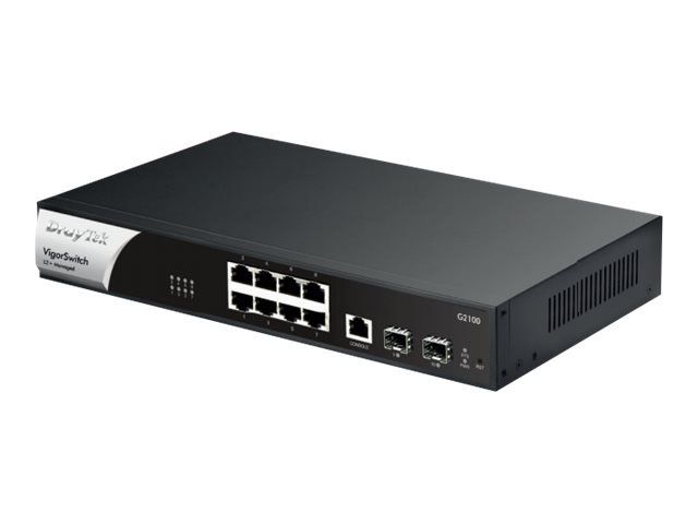DrayTek VigorSwitch G2100 Managed L2+ Gigabit Ethernet (10/100/1000) 1U Black - Image 1