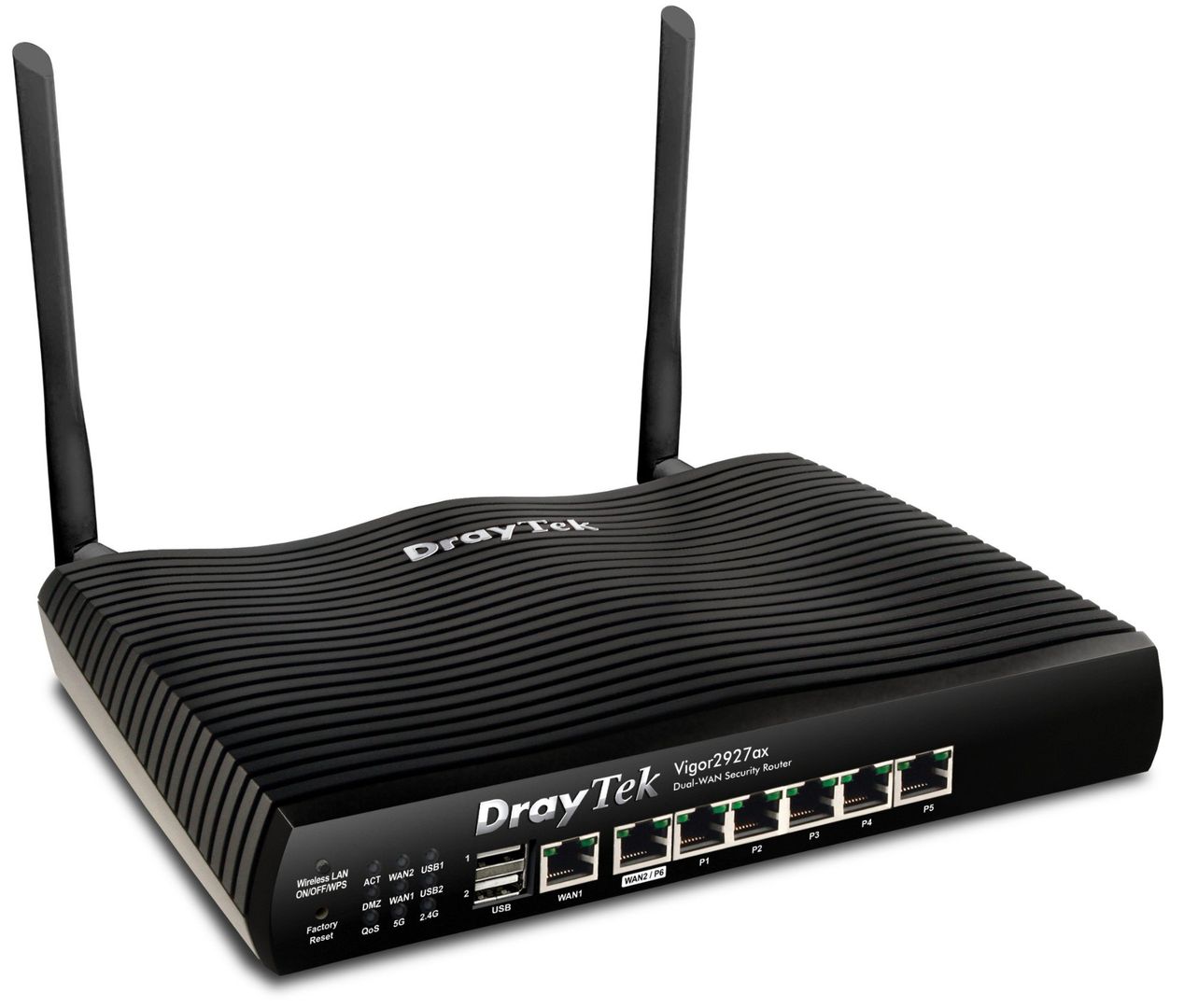 DrayTek Vigor 2927ax wireless router Gigabit Ethernet Dual-band (2.4 GHz / 5 GHz) Black - Image 1