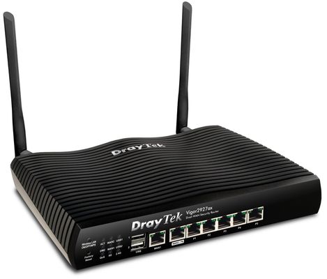 DrayTek Vigor 2927ax wireless router Gigabit Ethernet Dual-band (2.4 GHz / 5 GHz) Black