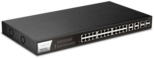 DrayTek P1282 Managed Gigabit Ethernet (10/100/1000) Power over Ethernet (PoE) 1U Black
