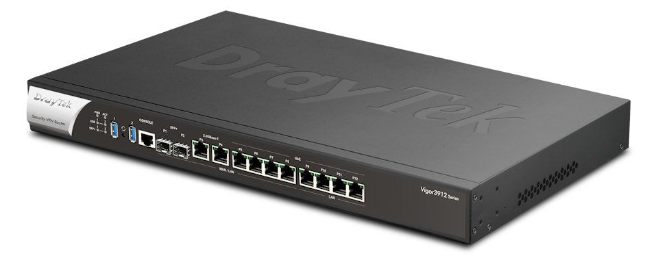 DrayTek V3912S-K wired router 2.5 Gigabit Ethernet, Gigabit Ethernet Black - Image 1