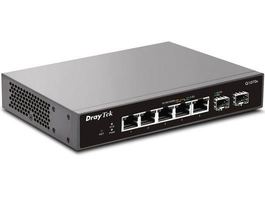 DrayTek VigorSwitch Q1070x Managed L2 2.5G Ethernet (100/1000/2500) Black