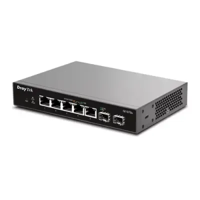 DrayTek VigorSwitch Q1070x Managed L2 2.5G Ethernet (100/1000/2500) Black - Thumbnail 2