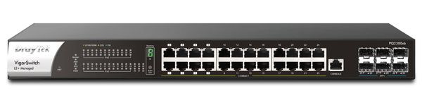 DrayTek PQ2300XB Managed L2+ 2.5G Ethernet (100/1000/2500) Power over Ethernet (PoE) 1U Black