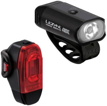 Lezyne Mini Drive 400XL/KTV Drive+ Light Set Black/Black - Thumbnail 2