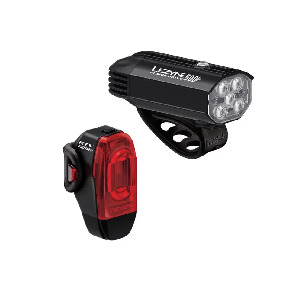 Lezyne Fusion Drive 500+/KTV Drive Pro+ Light Set Black - Image 1