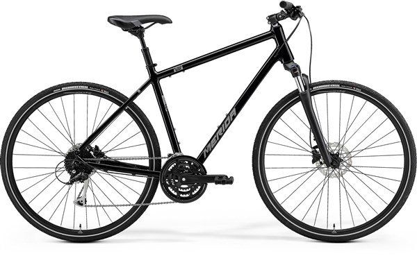 Merida Crossway 100 Hybrid Bike 2022 Black/Silver - Thumbnail 2