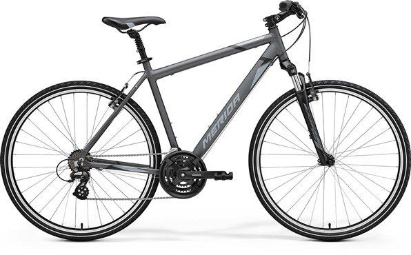 Merida Cross Way 10-V Hybrid Bike 2022 Grey/Black - Thumbnail 2