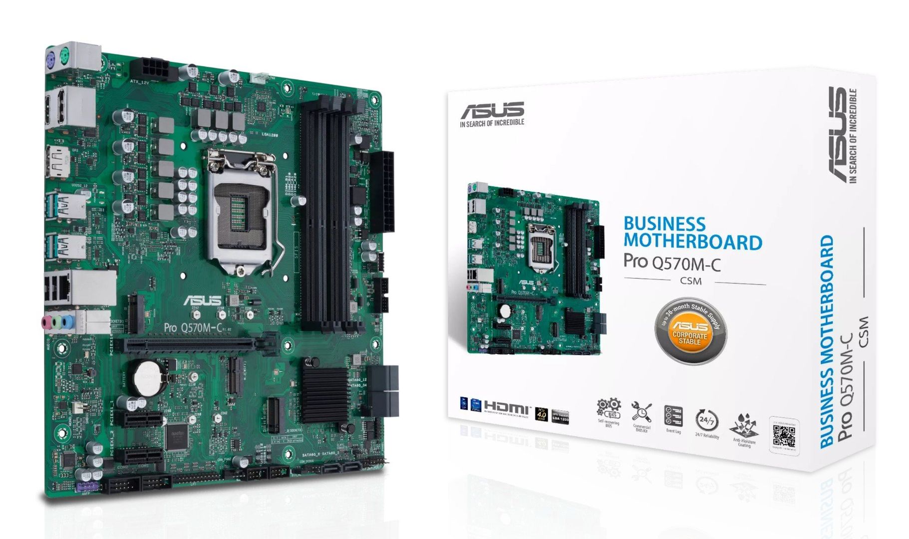 ASUS PRO Q570M-C/CSM Intel Q570 LGA 1200 (Socket H5) micro ATX - Image 1