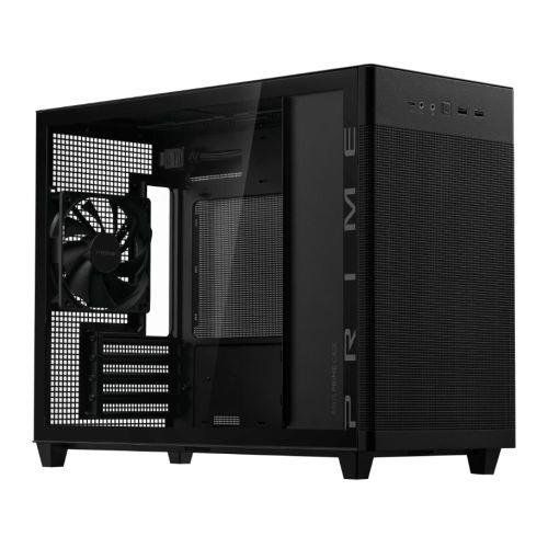 ASUS Prime AP201 TG Mini ITX Mini-Tower PC Case - Black, Tempered Glass, Black - Image 1